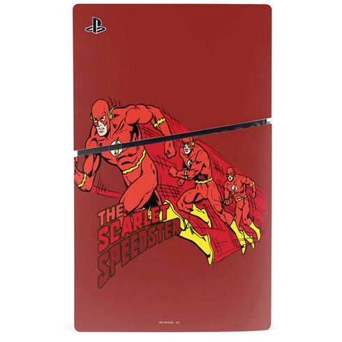 DC Comics The Flash Classic Art in Sequence Running pose PS5 Slim Disk Console Skin