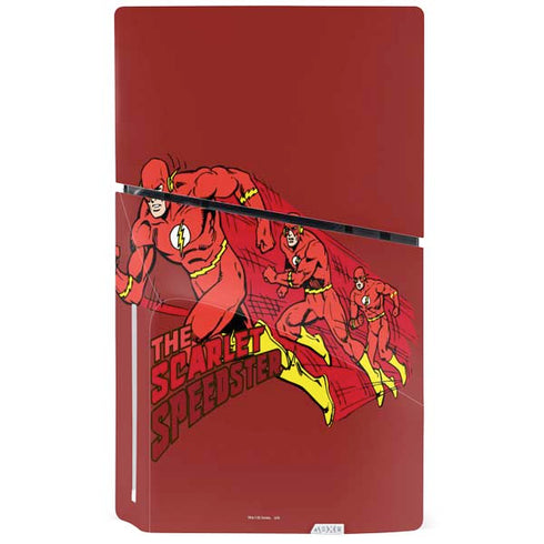DC Comics The Flash Classic Art in Sequence Running pose PS5 Slim Disk Console Skin