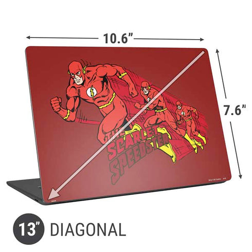 DC Comics The Flash Classic Art in Sequence Running pose Universal Laptop 13in (10.6 x 7.6in) Skin