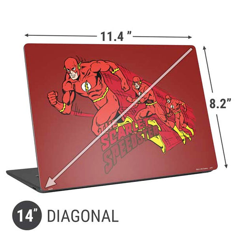 DC Comics The Flash Classic Art in Sequence Running pose Universal Laptop 14in (11.4 x 8.2in) Skin