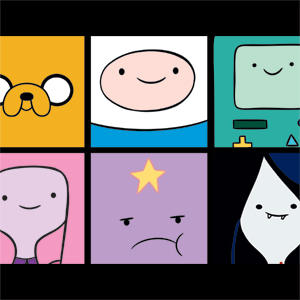 Adult Swim Adventure Time Character Tiles Wii (Includes 1 Controller) Skin