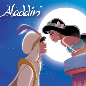 Disney Aladdin and Princess Jasmine Kiss Xbox 360 Slim (2010) Skin