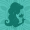 Disney Aladdin Princess Jasmine Silhouette Flower Google Pixel 8 Skin