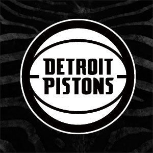 NBA Detroit Pistons Black Animal Print Wii (Includes 1 Controller) Skin