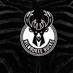 NBA Milwaukee Bucks Animal Print Black iPhone Charger (5W USB) Skin