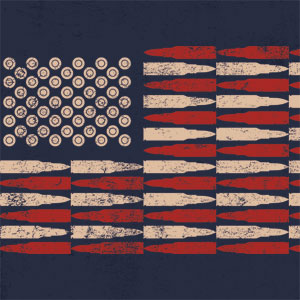 Blue Bullet American Flag Wii (Includes 1 Controller) Skin