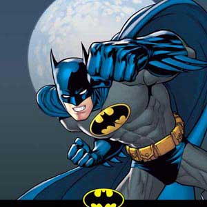 DC Comics Batman Action Pose 90's art Wii (Includes 1 Controller) Skin