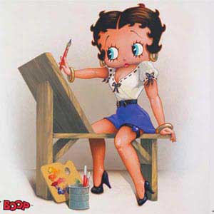 Betty Boop The Artist Beats Solo 2 Wired Skin