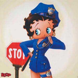 Betty Boop The Police Officer Studio Wireless Skin