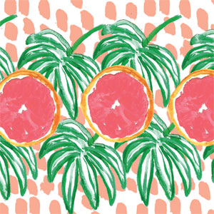 Bouffants and Broken Hearts Graphic Grapefruit Galaxy Buds Plus Skin