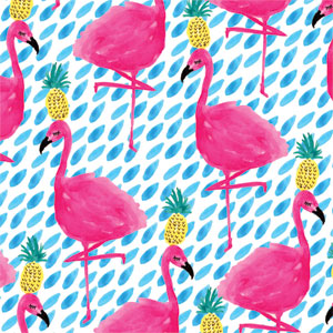 Bouffants and Broken Hearts Party Flamingos Fire TV Cube Skin