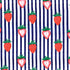 Bouffants and Broken Hearts Strawberries and Stripes iPhone XS Clear Case