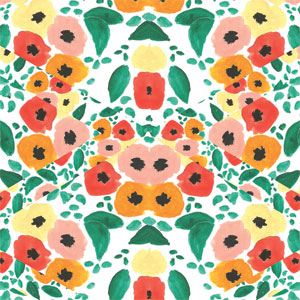 Bouffants and Broken Hearts Geometric Flowers Fire TV Cube Skin