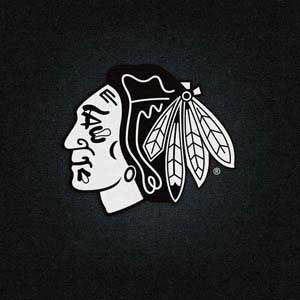 NHL Chicago Blackhawks Black Background Playstation 3 & PS3 Slim Skin