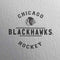 NHL Chicago Blackhawks Black Text Fire TV Cube Skin
