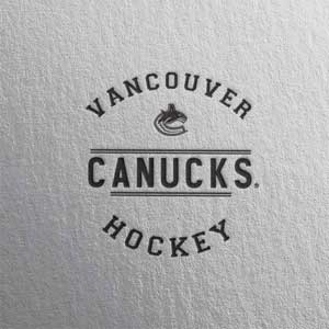 NHL Vancouver Canucks Black Text Cochlear Nucleus 5 Sound Processor Skin