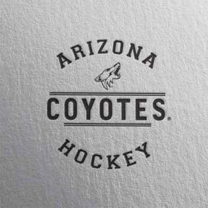 NHL Arizona Coyotes Black Text Cochlear Nucleus 5 Sound Processor Skin