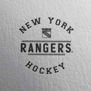 NHL New York Rangers Black Text Studio Wireless Skin