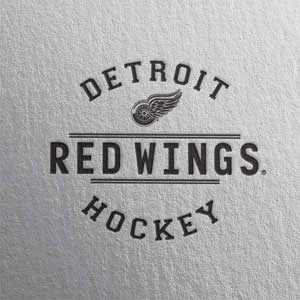 NHL Detroit Red Wings Black Text Studio Wireless Skin