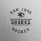 NHL San Jose Sharks Black Text Xbox Adaptive Controller Skin