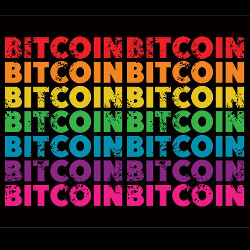 Rainbow Bitcoin PS5 Slim Digital Edition Console Skin
