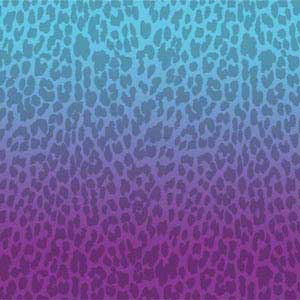 Cheetah Print Purple and Blue Nintendo 2DS Skin