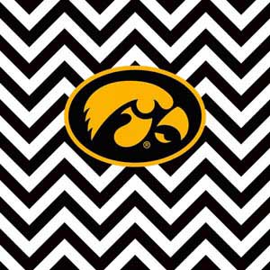 University of Iowa Hawkeyes Chevron Print Surface Pro 7 Skin