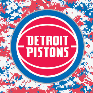 NBA Detroit Pistons Digi Camo Apple AirPods 2 Skin
