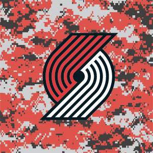 NBA Portland Trail Blazers Digi Camo Xbox 360 Slim (2010) Skin