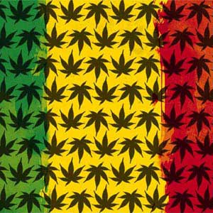 Marijuana Rasta Pattern Xbox One X Console Skin