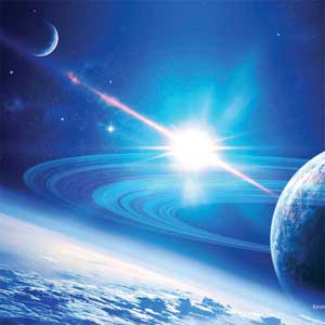 View of a Planet as it Looms in Close Orbit and with Rings iPhone Charger (5W USB) Skin