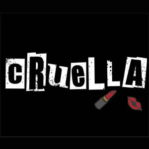 Disney Cruella (2021) Logo and Lipstick Xbox 360 Slim (2010) Skin