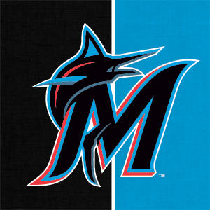 MLB Miami Marlins Split Playstation 3 & PS3 Slim Skin
