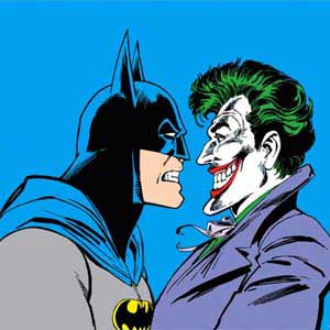DC Comics The Joker vs Batman Vintage art Xbox 360 Slim (2010) Skin