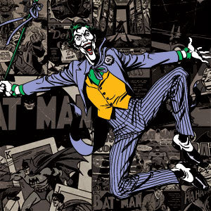 DC Comics The Joker Vintage Action pose pattern Fire TV Cube Skin