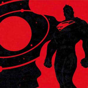 DC Comics Superman Silhouette Flying Fire TV Cube Skin