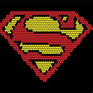 DC Comics Superman Logo Pixels Steam Deck Handheld Gaming Computer Skin
