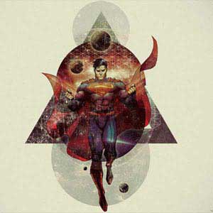 DC Comics Superman Galaxy Flying Fire TV Cube Skin