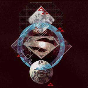 DC Comics Superman Purple Abstract Collage Fire TV Cube Skin