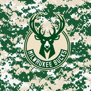 NBA Milwaukee Bucks Camo Digi Wii (Includes 1 Controller) Skin