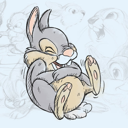 Disney Bambi Thumper Sketched portrait Wii (Includes 1 Controller) Skin