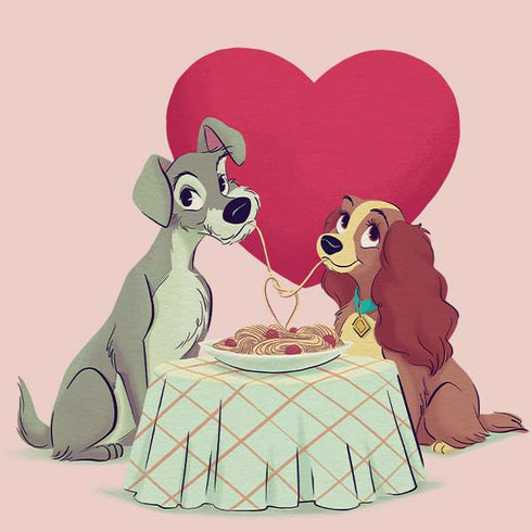 Disney Lady & The Tramp Spaghetti Dinner iPhone 15 Pro Clear Case
