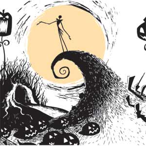 Disney The Nightmare Before Christmas Jack on Spiral Hill Art Cochlear Nucleus 6 Skin