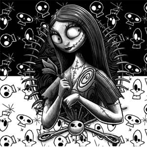 Disney The Nightmare Before Christmas Sally Art Wii (Includes 1 Controller) Skin