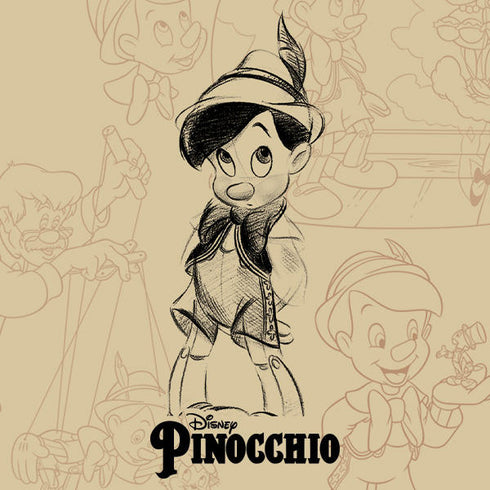 Disney Pinocchio Sketches Portrait iPhone 15 Pro Clear Case