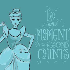 Disney Princess Cinderella Live in the Moment Art iPhone 14 Pro Max Clear Case