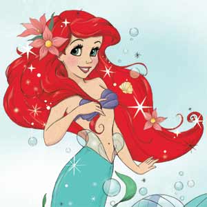 Disney The Little Mermaid Ariel Sparkles Art Xbox 360 Slim (2010) Skin