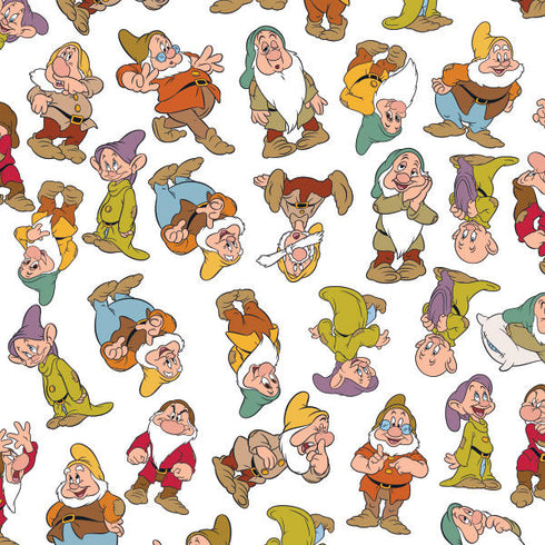 Disney Snow White Dwarfs Pattern iPhone 15 Pro Clear Case