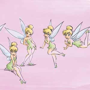 Disney Tinker Bell Water Color Art Poses Fire TV Cube Skin
