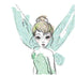 Disney Tinker Bell Watercolor Fairy Art iPhone XS Clear Case